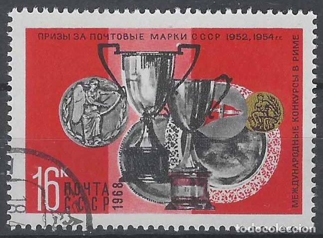 Sellos: UNI&Oacute;N SOVI&Eacute;TICA 1968 - PREMIOS DE EXPOSICIONES FILAT&Eacute;LICAS INTERNACIONALES, ROMA 1952-1954 - USADO