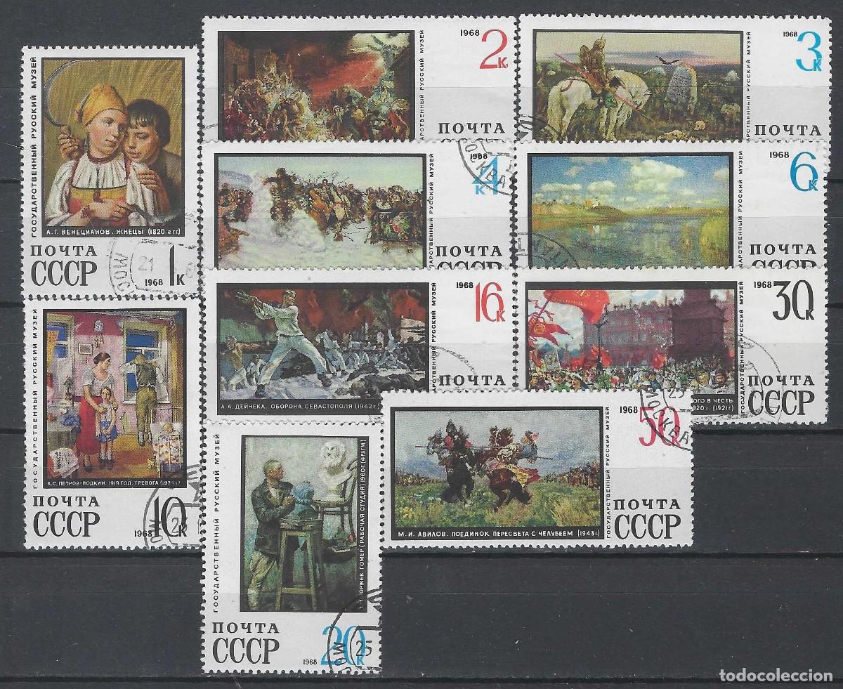 Sellos: UNI&Oacute;N SOVI&Eacute;TICA 1968 - PINTURAS DEL MUSEO DE LENINGRADO, S.COMPLETA - USADOS