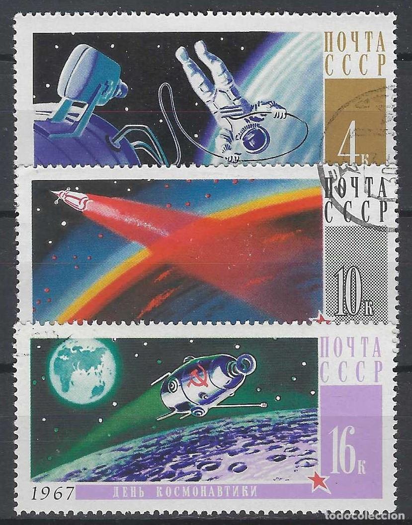 Sellos: UNI&Oacute;N SOVI&Eacute;TICA 1967 - D&Iacute;A DE LA COSMON&Aacute;UTICA, S.COMPLETA - USADOS