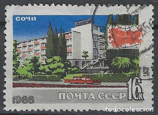 Sellos: UNI&Oacute;N SOVI&Eacute;TICA 1966 - TURISMO, HOTEL KAVKAZ. SOCHI - USADO