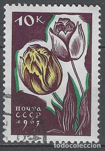Sellos: UNI&Oacute;N SOVI&Eacute;TICA 1965 - FLORES, TULIPAN DE JARD&Iacute;N - USADO