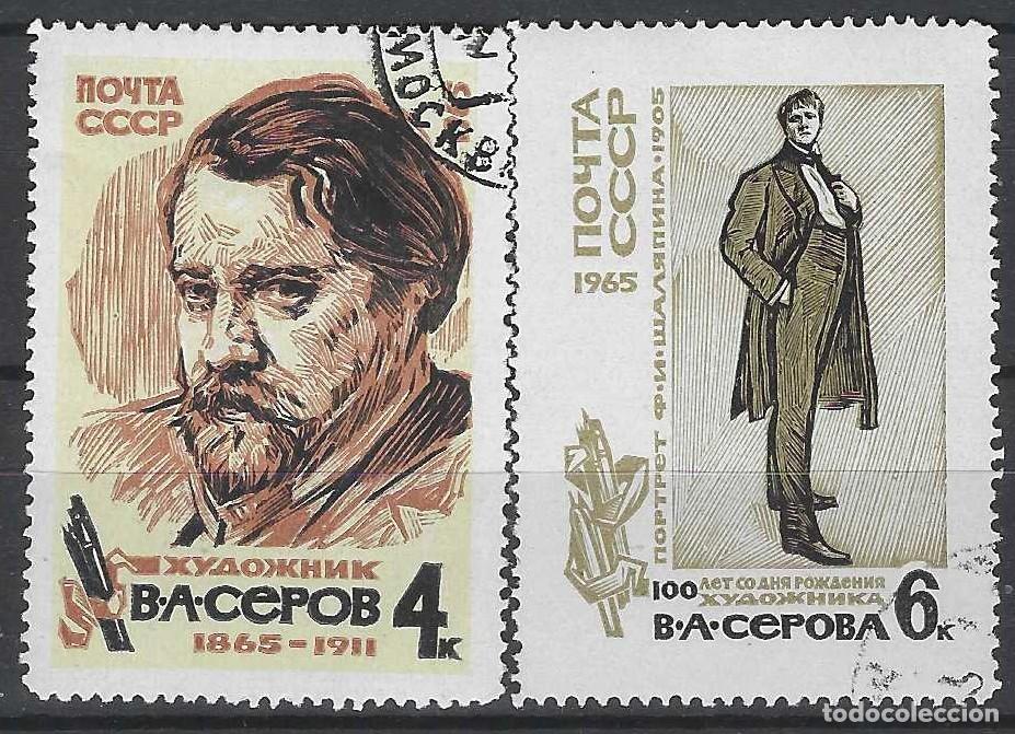 Sellos: UNI&Oacute;N SOVI&Eacute;TICA 1965 - CENTENARIO DEL NACIMIENTO DE V. ALEKS&Aacute;NDROVICH SEROV , S.COMPLETA - USADOS