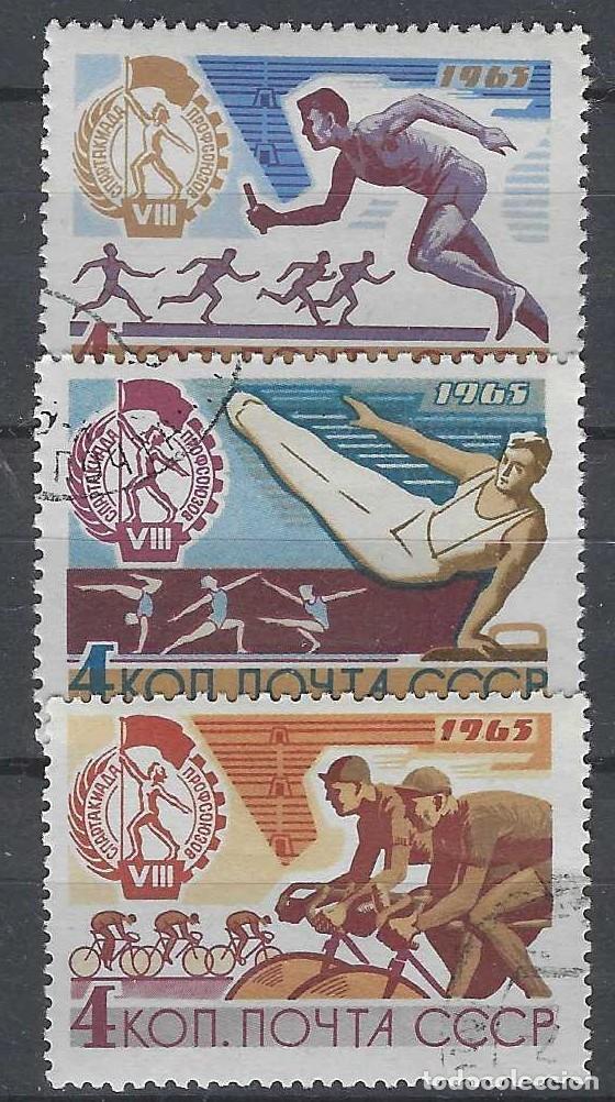 Sellos: UNI&Oacute;N SOVI&Eacute;TICA 1965 - 8&ordf; ESPARTAKIADA DE LOS SONDICATOS, S.COMPLETA - USADOS