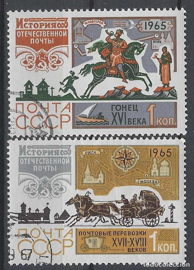 Sellos: UNI&Oacute;N SOVI&Eacute;TICA 1965 - HISTORIA DEL CORREO RUSO, S.COMPLETA - USADOS