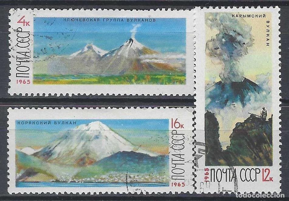 Sellos: UNI&Oacute;N SOVI&Eacute;TICA 1965 - VOLCANES DE LA PEN&Iacute;NSULA DE KAMCHATKA, S.COMPLETA - USADOS