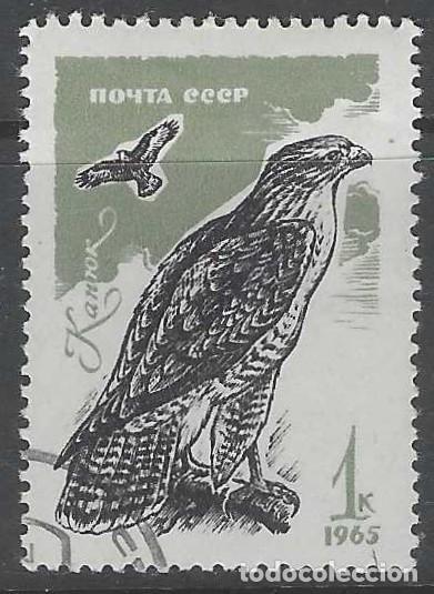 Sellos: UNI&Oacute;N SOVI&Eacute;TICA 1965 - FAUNA, AVES DE PRESA, &Aacute;GUILA RATONERA - USADO