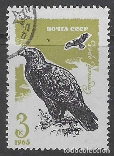 Sellos: UNI&Oacute;N SOVI&Eacute;TICA 1965 - FAUNA, AVES DE PRESA, &Aacute;GUILA RAPAZ - USADO