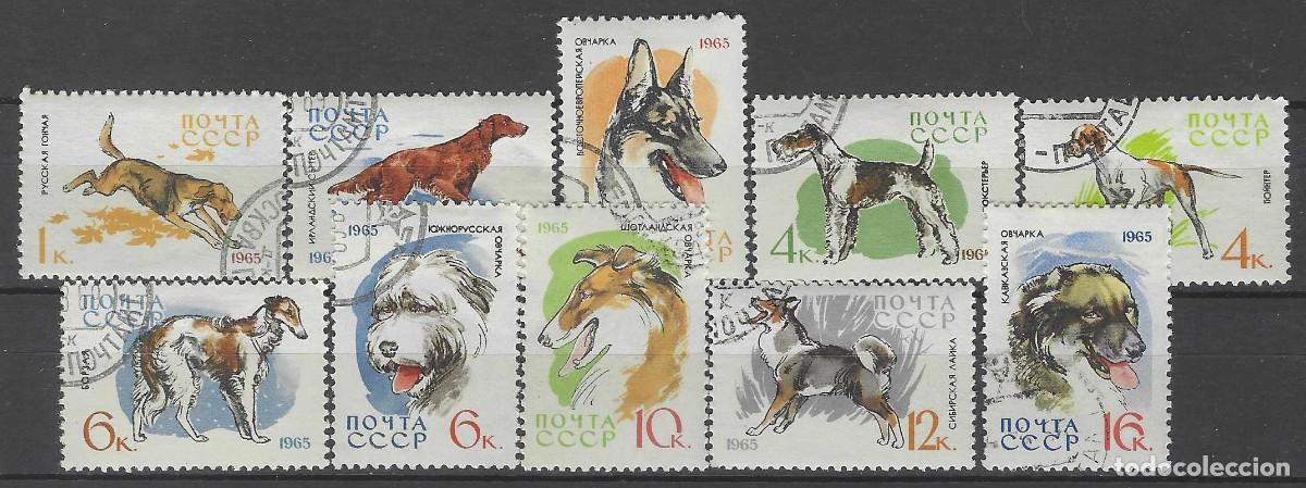 Sellos: UNI&Oacute;N SOVI&Eacute;TICA 1965 - FAUNA, PERROS, S.COMPLETA - USADOS
