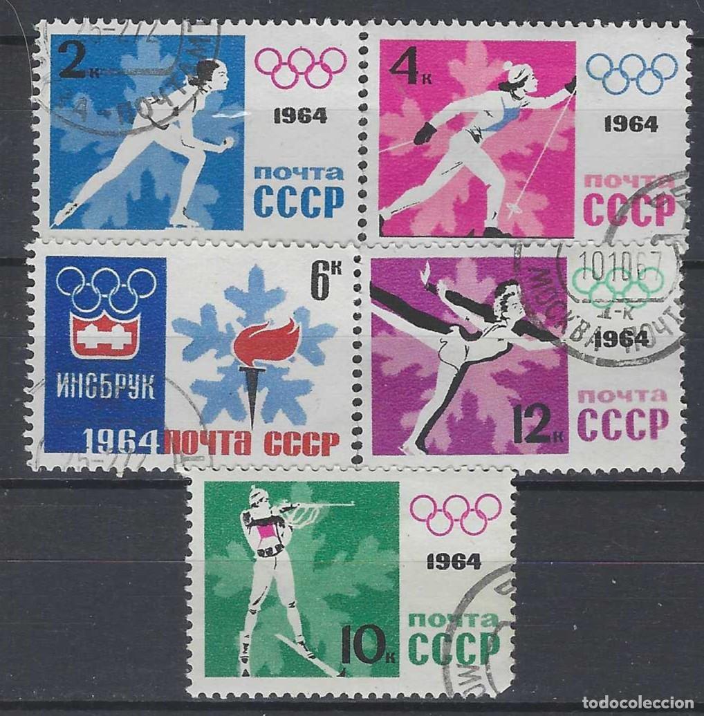 Sellos: UNI&Oacute;N SOVI&Eacute;TICA 1964 - JJOO DE INVIERNO, INNSBRUCK, S.COMPLETA - USADOS