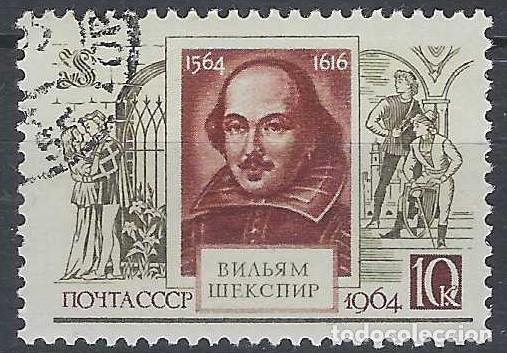 Sellos: UNI&Oacute;N SOVI&Eacute;TICA 1964 - 4&ordm; CENTENARIO DEL NACIMIENTO DE WILLIAM SHAKESPEARE - USADO