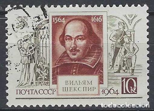 Sellos: UNI&Oacute;N SOVI&Eacute;TICA 1964 - 4&ordm; CENTENARIO DEL NACIMIENTO DE WILLIAM SHAKESPEARE - USADO