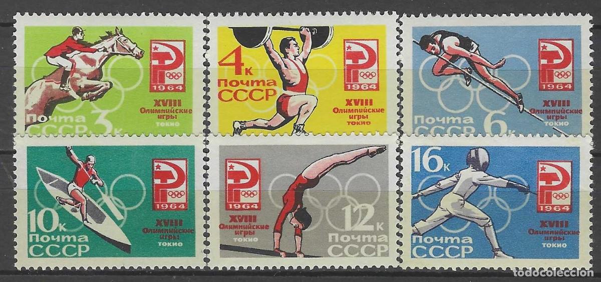 Sellos: UNI&Oacute;N SOVI&Eacute;TICA 1964 - JJOO DE TOKIO, S.COMPLETA - MH*
