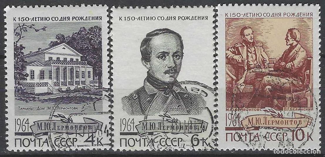 Sellos: UNI&Oacute;N SOVI&Eacute;TICA 1964 - 150&ordm; ANIV. DEL NACIMIENTO DE M.YU. LERMONTOV, S.COMPLETA - USADOS