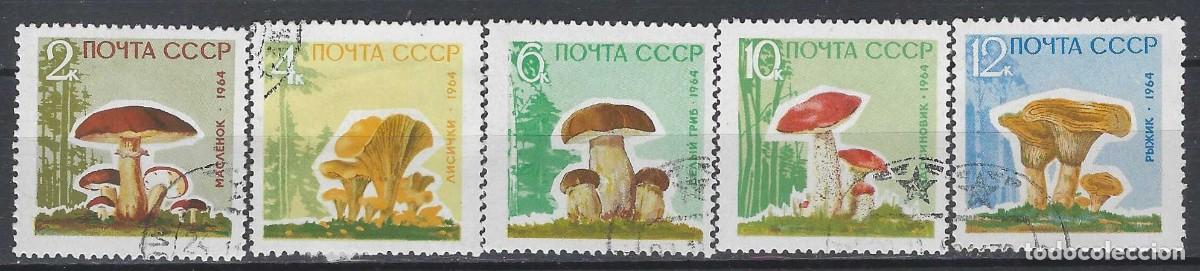 Sellos: UNI&Oacute;N SOVI&Eacute;TICA 1964 - FLORA, SETAS, S.COMPLETA - USADOS