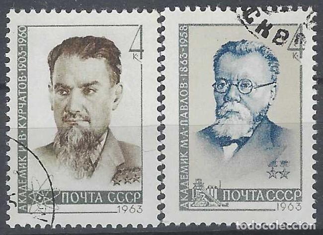 Sellos: UNI&Oacute;N SOVI&Eacute;TICA 1963 - ACAD&Eacute;MICOS, S.COMPLETA - USADOS