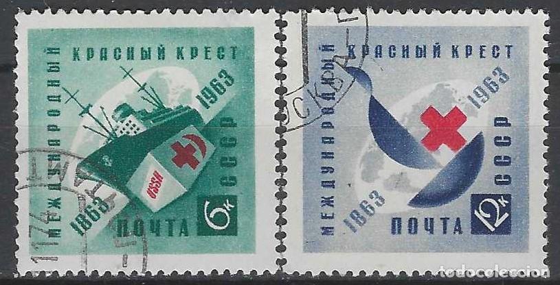 Sellos: UNI&Oacute;N SOVI&Eacute;TICA 1963 - CENTENARIO DE LA CRUZ ROJA INTERNACIONAL, S.COMPLETA - USADOS