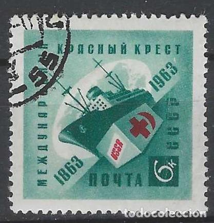 Sellos: UNI&Oacute;N SOVI&Eacute;TICA 1963 - CENTENARIO DE LA CRUZ ROJA INTERNACIONAL - USADO