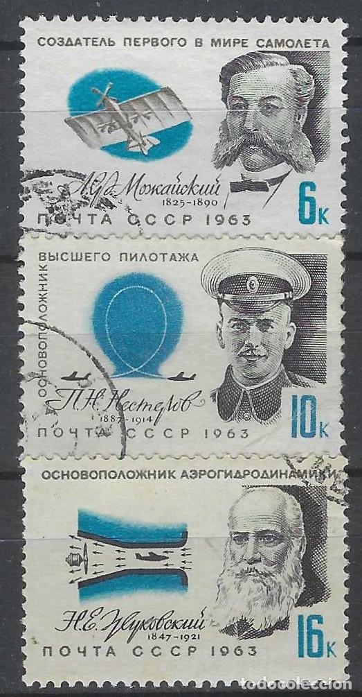 Sellos: UNI&Oacute;N SOVI&Eacute;TICA 1963 - CELEBRIDADES DE LA ASTRON&Aacute;UTICA, S.COMPLETA - USADOS