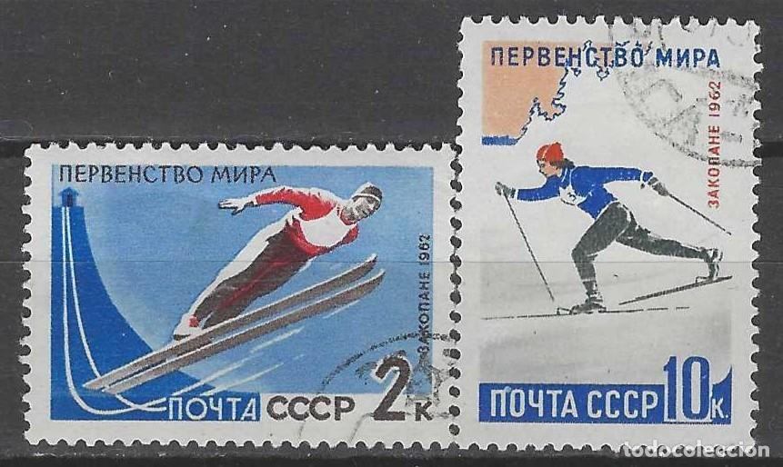 Sellos: UNI&Oacute;N SOVI&Eacute;TICA 1962 - CAMPEONATO MUNDIAL DE ESQU&Iacute;, S.COMPLETA - USADOS