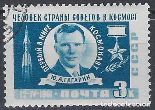 Sellos: UNI&Oacute;N SOVI&Eacute;TICA 1961 - 1&ordm; VUELO ESPACIAL TRIPULADO, YURI GAGARIN - USADO