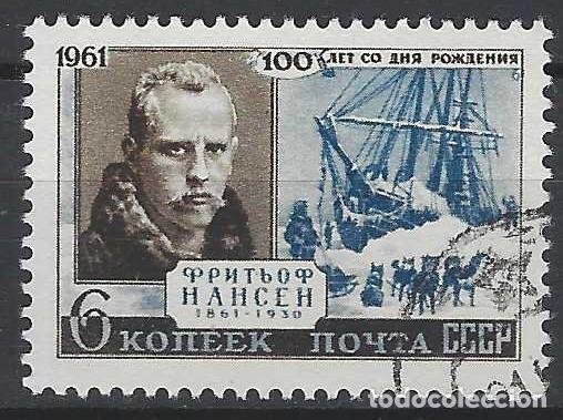 Sellos: UNI&Oacute;N SOVI&Eacute;TICA 1961 - CENTENARIO DEL NACIMIENTO DE FRIDJOF NANSEN - USADO