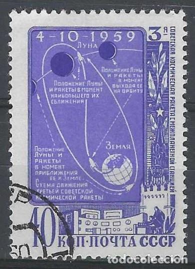 Sellos: UNI&Oacute;N SOVI&Eacute;TICA 1959 - LANZAMIENTO DEL &rdquo;LUNIK-3&rdquo; - USADO
