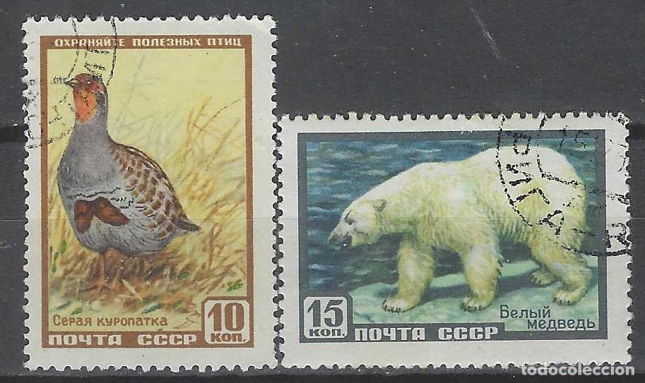 Sellos: UNI&Oacute;N SOVI&Eacute;TICA 1957 - FAUNA, S.COMPLETA - USADOS