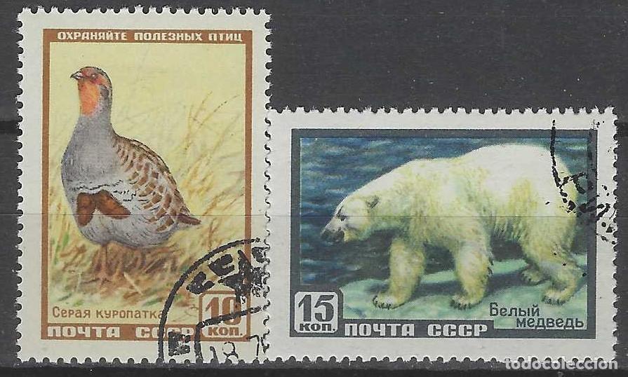 Sellos: UNI&Oacute;N SOVI&Eacute;TICA 1957 - FAUNA, S.COMPLETA - USADOS