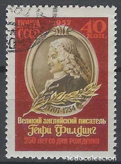 Sellos: UNI&Oacute;N SOVI&Eacute;TICA 1957 - 250&ordm; ANIV. DEL NACIMIENTO DEL ESCRITOR INGL&Eacute;S HENRY FIELDING - USADO