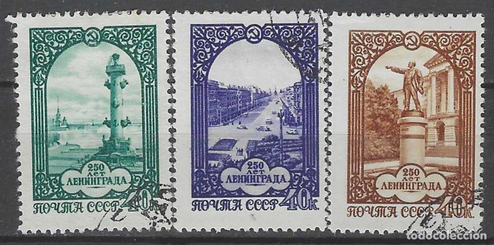 Sellos: UNI&Oacute;N SOVI&Eacute;TICA 1957 - 250&ordm; ANIV. DE LENINGRADO, S.COMPLETA - USADOS