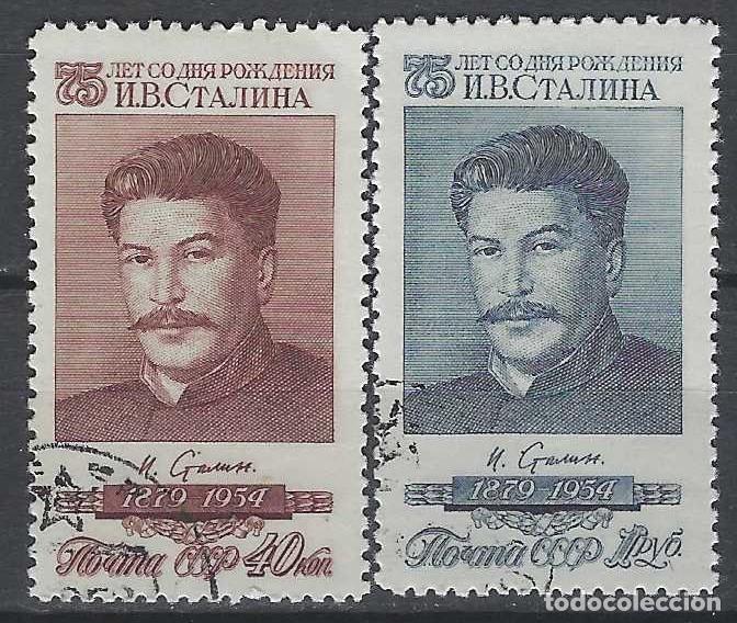 Sellos: UNI&Oacute;N SOVI&Eacute;TICA 1954 - 75&ordm; ANIV. DEL NACIMIENTO DE I&Oacute;SIF STALIN, S.COMPLETA - USADOS