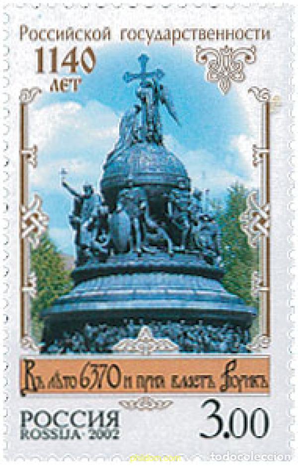 Sellos: 114027 MNH RUSIA 2002 1140 ANIVERSARIO DEL ESTADO RUSO