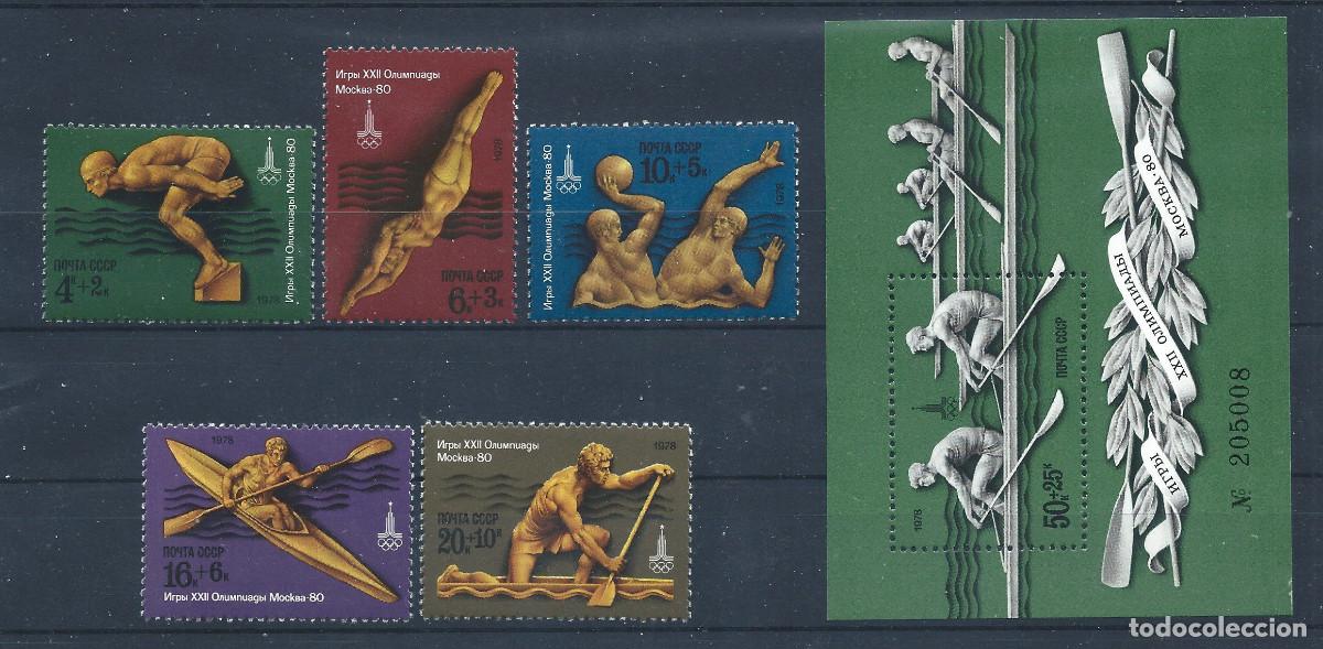 Sellos: Russie N&deg;4466/70+ Bloc 126** (MNH) 1978 - J.O de Moscou 1980