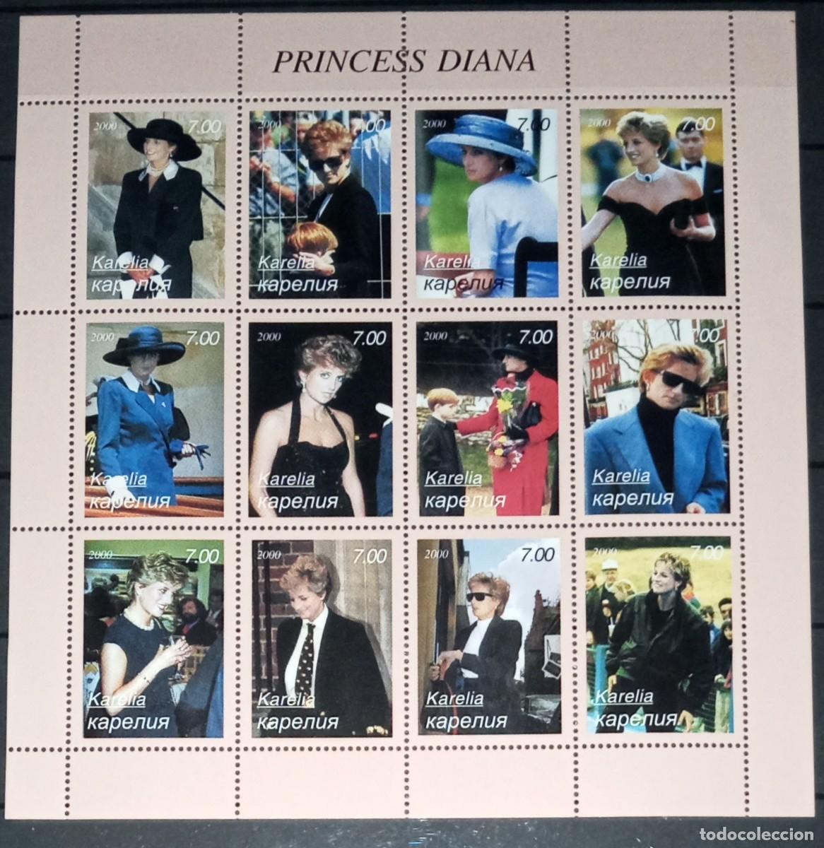 Sellos: KARELIA 2000 SHEET MNH PRINCESA DIANA REALEZA ROYALTY