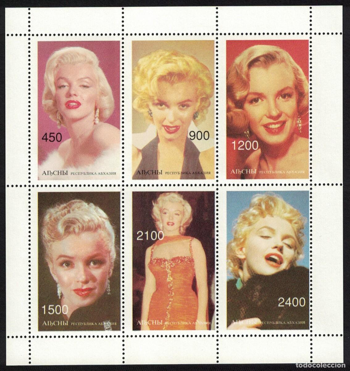 Sellos: ABKHAZIA 1997 SHEET MNH MARILYN MONROE ACTRICES ACTRESSES CINE CINEMA
