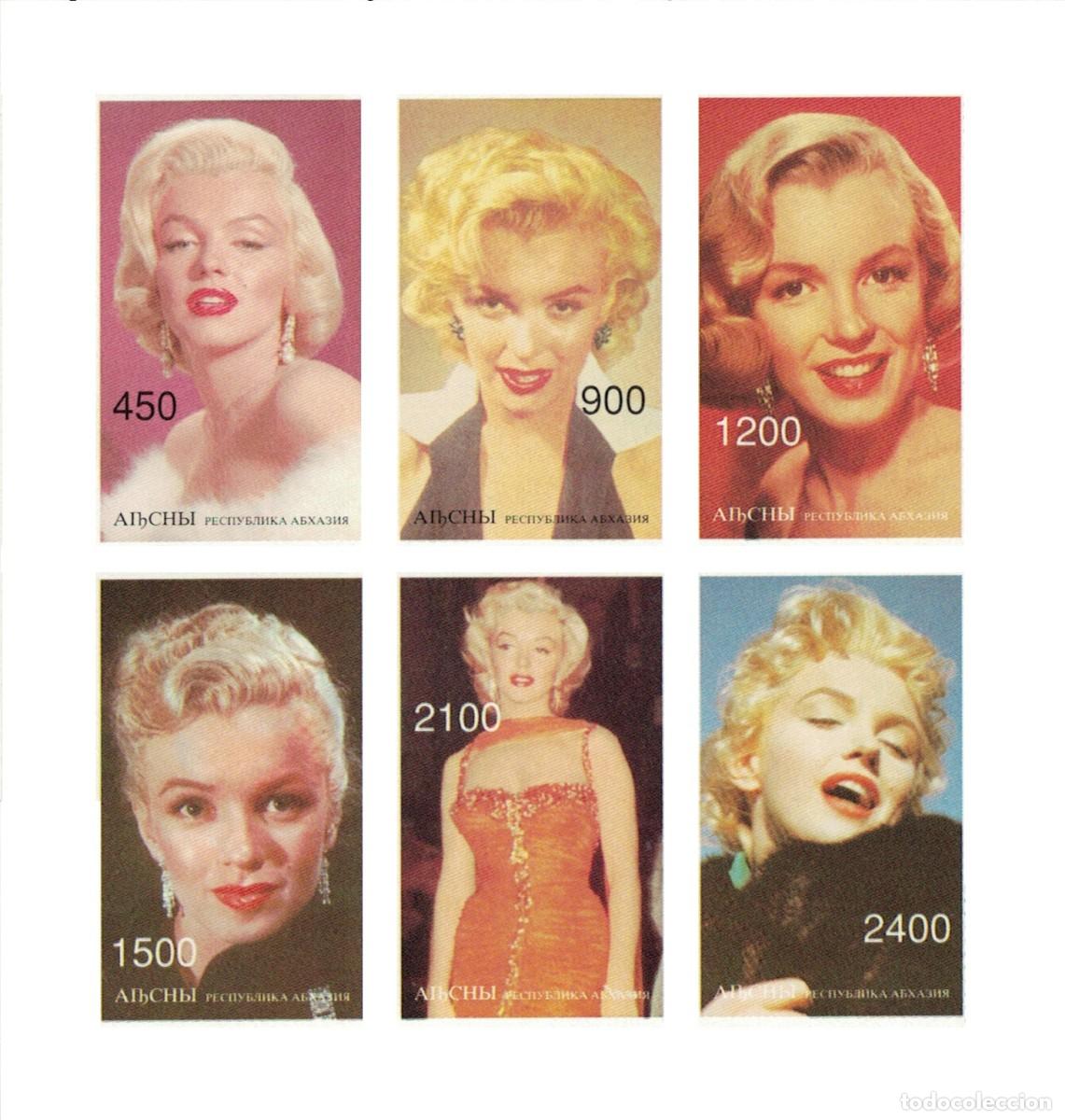 Sellos: ABKHAZIA 1997 SHEET MNH IMPERF MARILYN MONROE ACTRICES ACTRESSES CINE CINEMA
