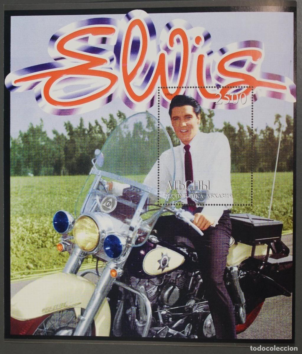 Sellos: ABKHAZIA 1999 SHEET MNH IMPERF ELVIS PRESLEY CANTANTES MUSICA SINGERS MUSIC