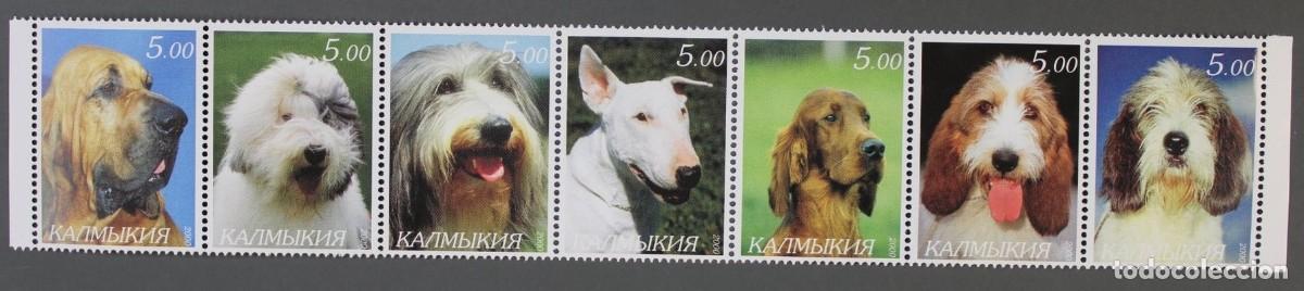 Sellos: KALMYKIA 2000 SERIE 7 STAMPS MNH DOGS CHIENS PERROS HUNDEN CANI CAES