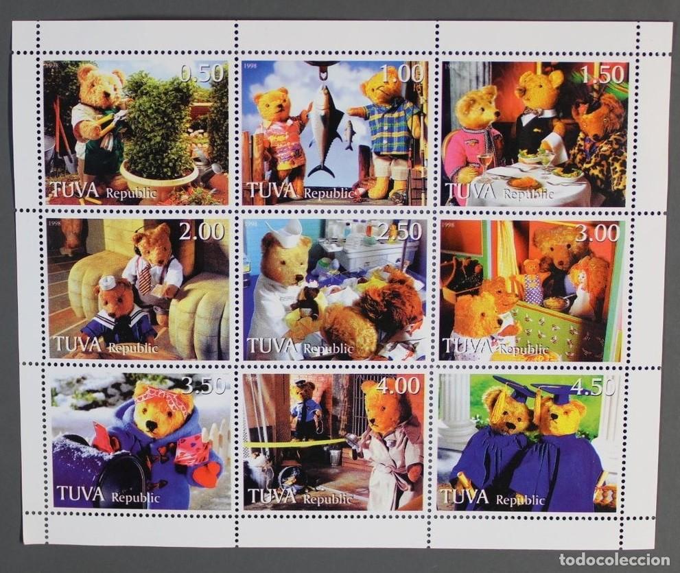 Sellos: TUVA TOUVA 1998 SHEET MNH TEDDY BEARS OSOS DE PELUCHE TEDDYBAREN ORSI DI PELUCHE NOUNOURS