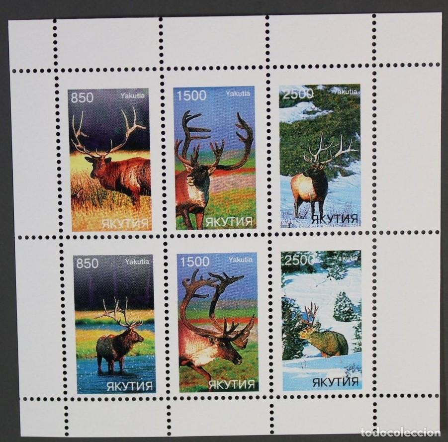Sellos: YAKUTIA 1996 SHEET MNH FAUNA MAMIFEROS CARIBUES RENOS REINDEER RENNE RENTIERE RENNA WILDLIFE