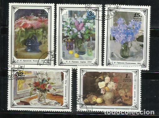 Sellos: 8527L-SERIE COMPLETA RUSIA URSS PINTURA ARTE 1979 N&ordm; 4612/4616 VIEJA UNION SOVIETICA. ENV&Iacute;OS COMB