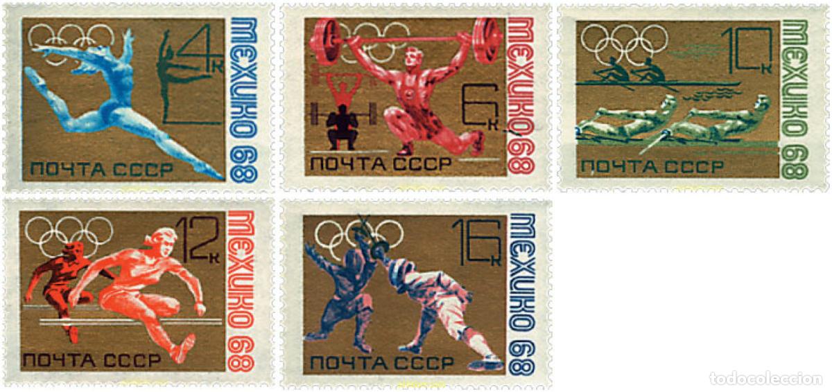 Sellos: 229477 HINGED UNION SOVIETICA 1968 19 JUEGOS OLIMPICOS VERANO MEXICO 1968