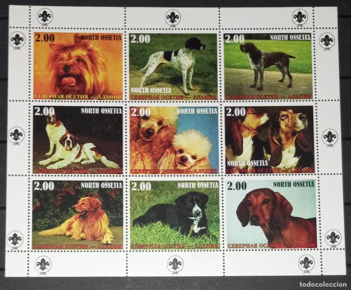 Sellos: NORTH OSSETIA 1999 SHEET MNH DOGS CHIENS PERROS HUNDEN CANI CAES