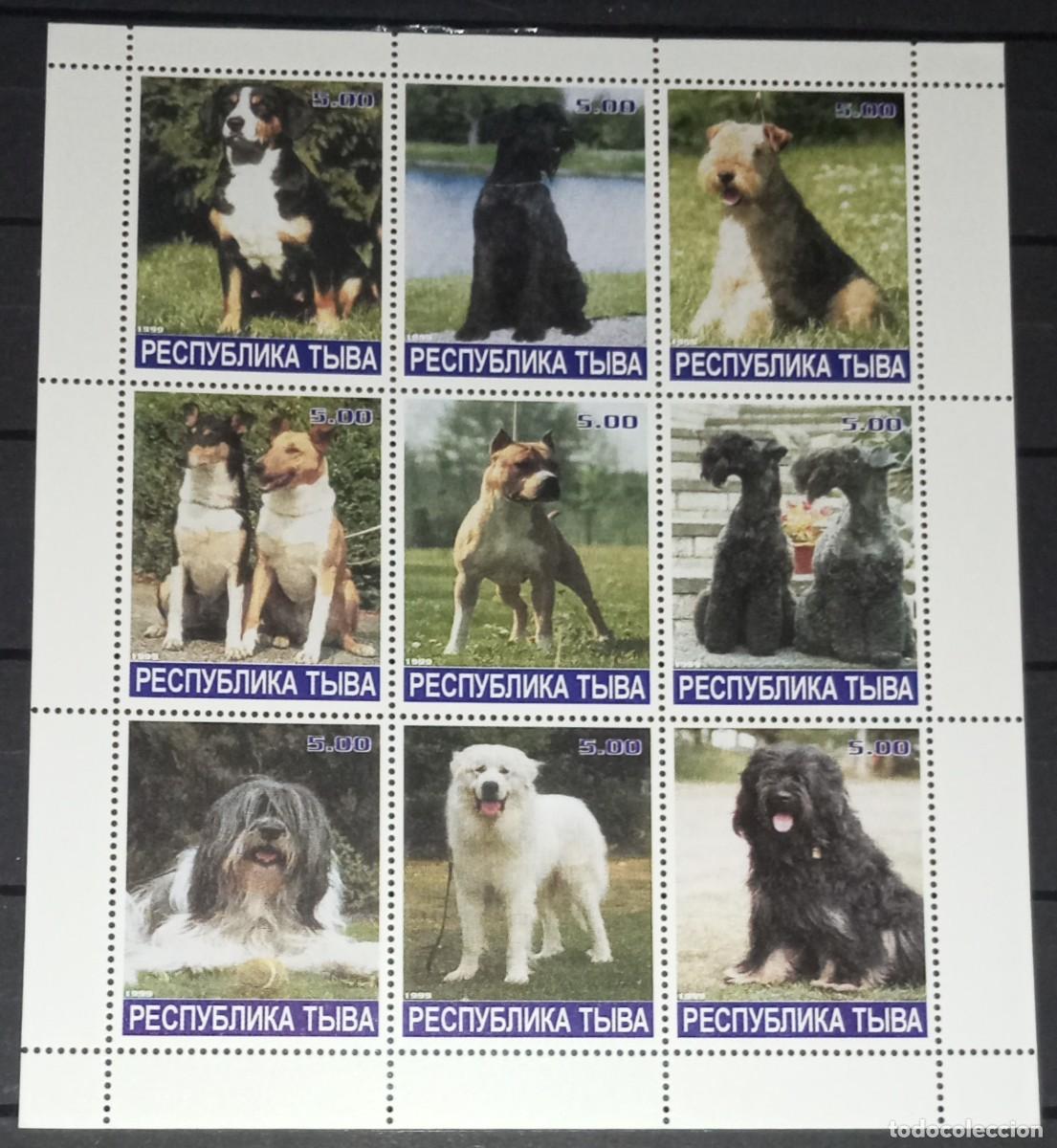Sellos: TUVA TOUVA 1999 SHEET MNH DOGS CHIENS PERROS HUNDEN CANI CAES