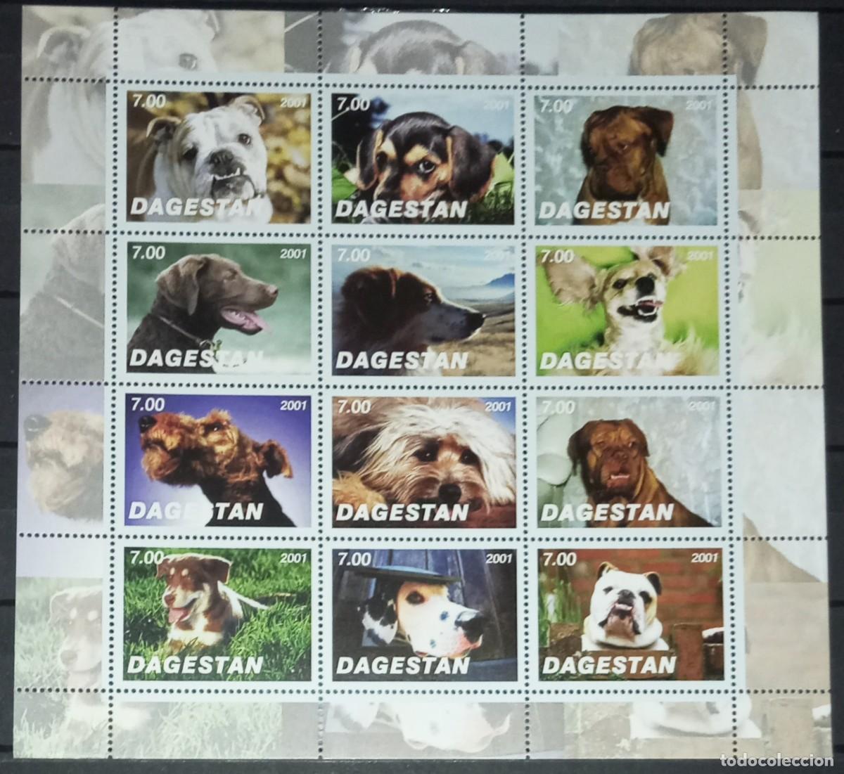 Selos: DAGESTAN 2001 SHEET MNH DOGS CHIENS PERROS HUNDEN CANI CAES