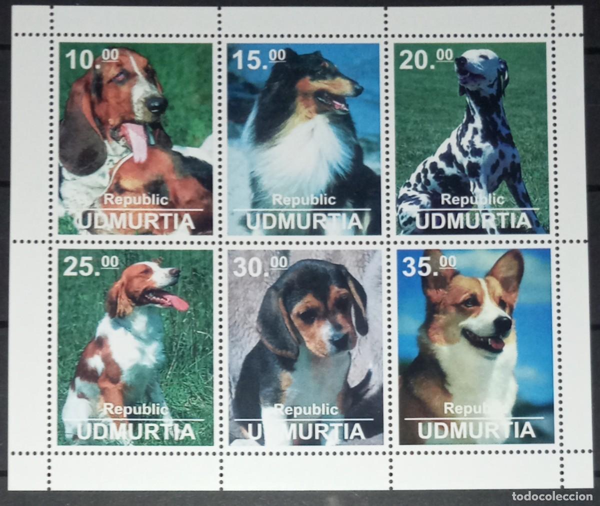 Selos: UDMURTIA 1998 SHEET MNH DOGS CHIENS PERROS HUNDEN CANI CAES