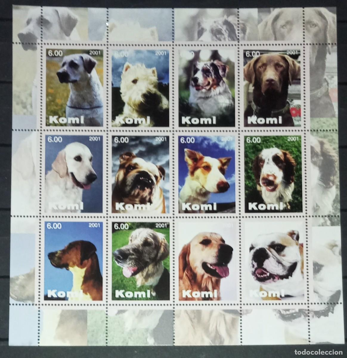 Selos: KOMI 2001 SHEET MNH DOGS CHIENS PERROS HUNDEN CANI CAES