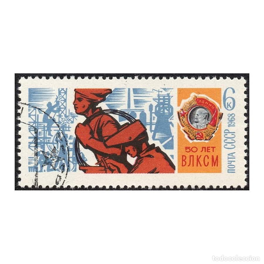 Sellos: URSS 1968 [SLL] Reconstrucci&oacute;n de la econom&iacute;a y 'Orden de Lenin' (CTO)