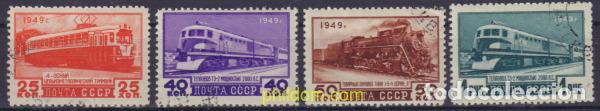 Francobolli: 593380 USED UNION SOVIETICA 1949 CONSTRUCCIONES FERROVIARIAS