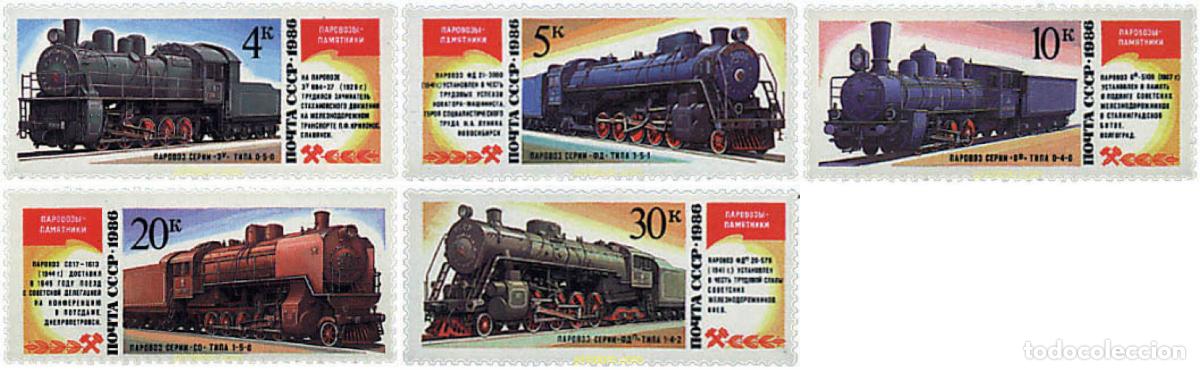 Sellos: 57668 MNH UNION SOVIETICA 1986 LOCOMOTORAS HISTORICAS
